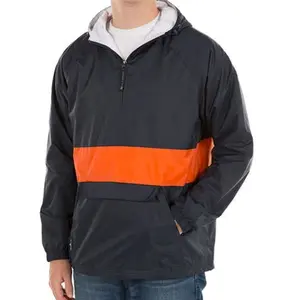 Veste coupe-vent de style High Street pour hommes vente en gros coupe-vent en nylon avec logo brodé sur mesure d'usine - Product Image 1