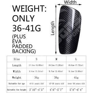 TRQSONS-espinillera de fútbol acolchada de Eva de fibra de carbono, personalizada, venta al por mayor - Product Image 4