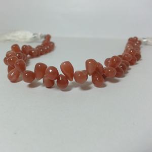 Piedra lunar de melocotón Natural de 4mm y 6mm, gota de lágrima suave, hebras de cuentas de piedras preciosas Briolette, último diseño para la fabricación de joyas, oferta de tendencias - Product Image 2