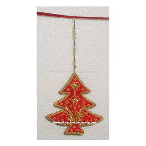 Adorno Navideño Colgante para Árbol de Navidad con Bordado Zari Indio HG - Product Image 1