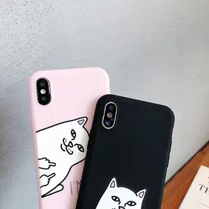 Silicone Étui Mince Pour Xiaomi Redmi Note 3 4 4X 5 5A 6 7 8 Pro 3S 4A 4X 6 6A S2 Plus 7A 8A Cas Animale Drôle de Bande Dessinée Couverture De Chat