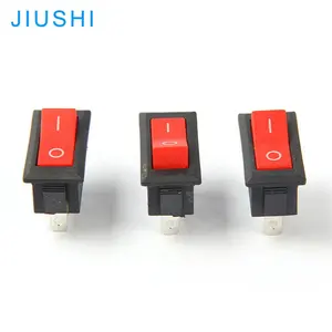 KCD2-102 ON-OFF Rocker Switch 3 Copper Pins 2 Ways Red Black Ship Type Switch