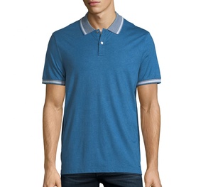 Camisa de Manga Corta para Hombre, Cuello Personalizado con Botones, Poliéster/Algodón, Jersey Transpirable, Talla Grande, Corte Ajustado - Product Image 1