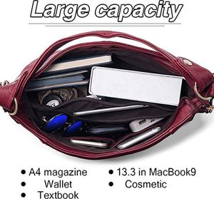 Bolso de hombro de piel auténtica para mujer, de marca, de mano - Product Image 5