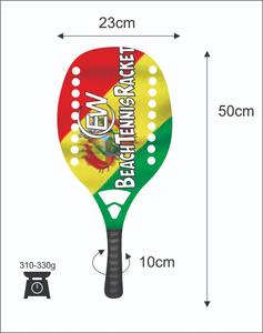 Raquetas de Tenis Playa y Raquetas de Pádel Personalizadas con Logotipos, Combinaciones de Colores, 310-330g, 50cm - Product Image 1