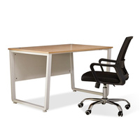Table pour ordinateur portable, bureau d'étude, bureau d'ordinateur, cadre en bois, métal, acier, PC pour la maison, le bureau, noir ou blanc, mobilier de bureau moderne, FER