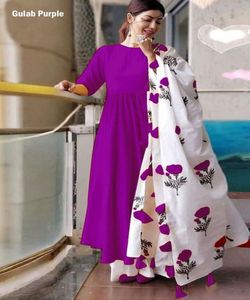 Kurtis ชุดผ้าฝ้ายพิมพ์ลายผ้าเรยอนสำหรับผู้หญิงเสื้อผ้าแฟชั่นดีไซน์ล่าสุด - Product Image 5