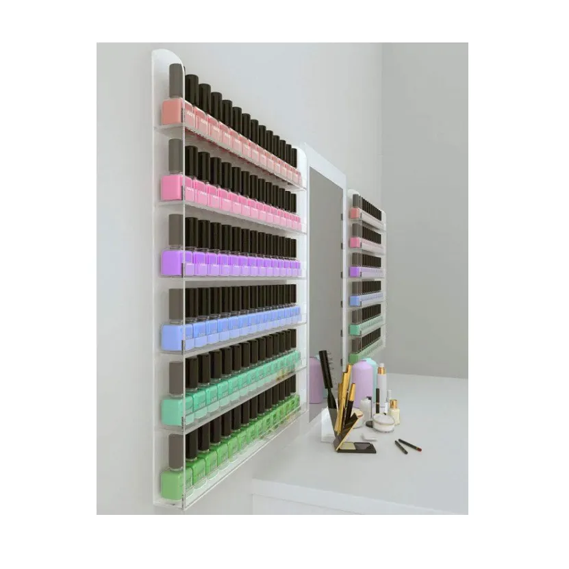 wholesale acrylic wall hanging nail polish rack