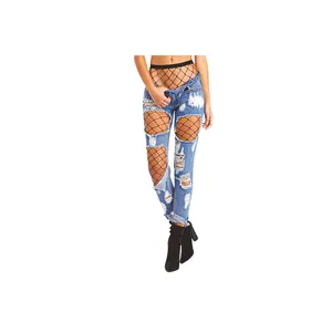 ส่วนใหญ่ผู้หญิงสวย Big Fishnet Tights