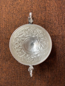 Figurine de perroquet en métal plaqué argent à la main avec bol pour la décoration de la maison bol flottant de fleur pour la décoration de mariage - Product Image 6