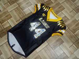 เสื้อฟุตบอลอเมริกันออกแบบได้ตามต้องการชุดเครื่องแบบฟุตบอลตัวเลขโครเมี่ยม - Product Image 4