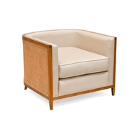 Fauteuil en rotin Kamaratih, canapé une place, tressage ouvert, motif octogonal, mobilier moderne pour salon et hôtel