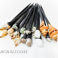 Venta al por mayor hecho a mano resina Seashell Hairstick mujeres accesorios gratis 80 piezas para el envío puerta servicio hecho Bali Indonesia