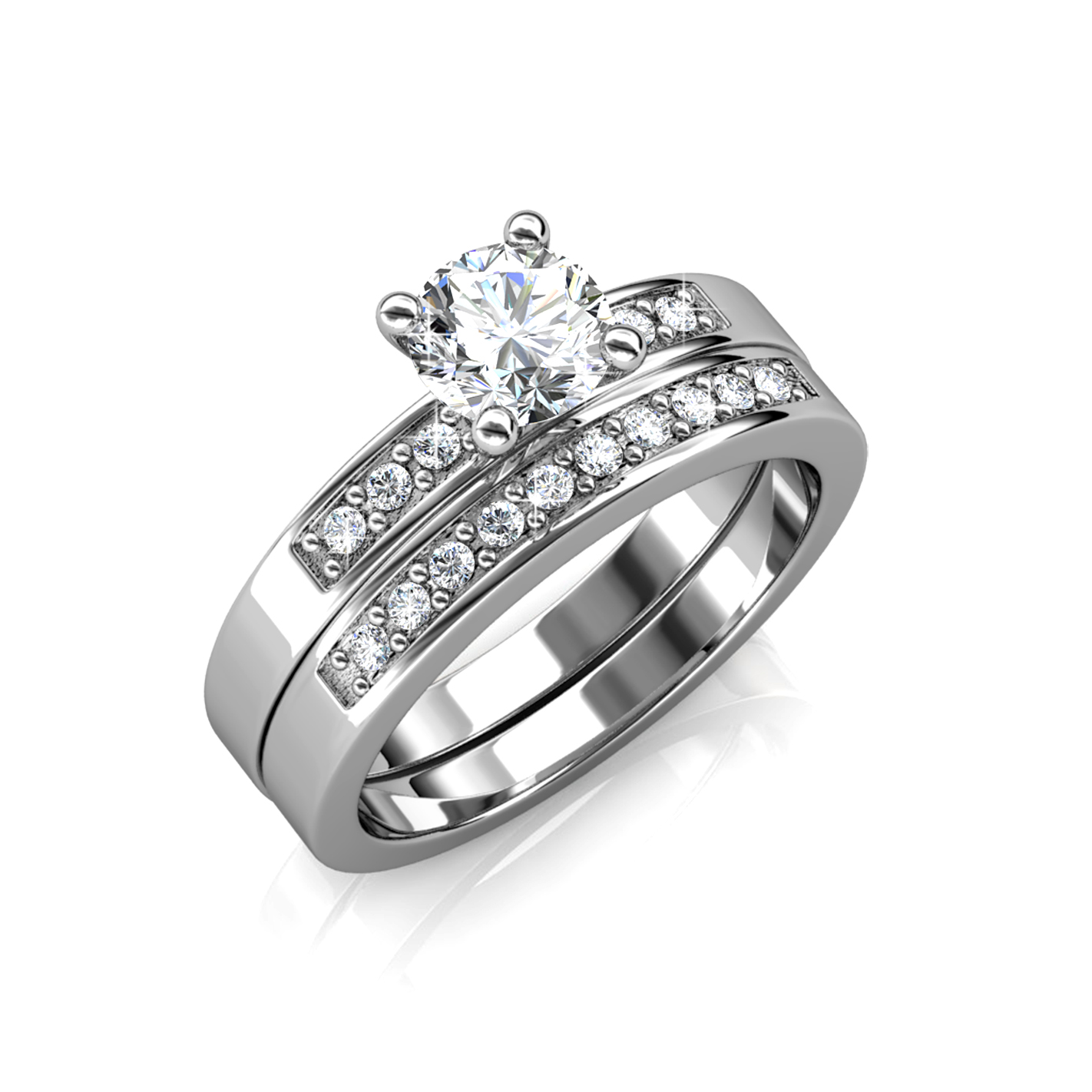 Quality Brass with 18K white gold plated