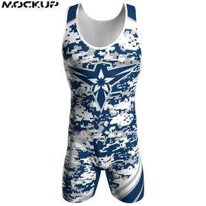 Personnalisé bon marché Pour Hommes Singles De Lutte sublimé impression Combats Tenue haltérophilie singulet - Product Image 4