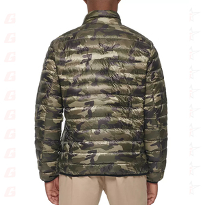 Highs Quality <b>Men's</b> Black Puffer <b>Coat</b> Long Down Camo Jacket - Product Image 4