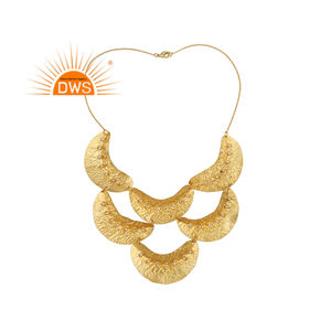 Collier pendentif multi-feuilles en pierre de perles naturelles pour femmes en laiton pour femmes cadeau pour sa collection vintage - Product Image 1