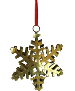 UNIQUE DESIGN <b>TREE</b> DECORATION METAL GOLDEN DOUBLE SIDED CHRISTMAS HANGING ORNAMENT HIGH QUALITY METAL - Product Image 1