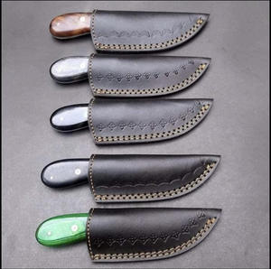 Customizable Premium Quality Damascus Steel Skinner <b>Knife</b> Comfortable Wood Horn Handle Leather <b>Sheath</b> <b>for</b> Hunting-DIY OEM - Product Image 5