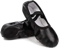 Chaussures de danse classique professionnelles pour femmes personnalisées, dessus en cuir verni, semelle intermédiaire en caoutchouc, semelle extérieure en cuir véritable HARBOUR
