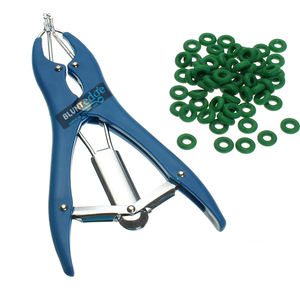 Elastrator-Alicates de castración, aplicador de anillo de goma, Pewter de acero y plástico, nuevo veterinario - Product Image 2
