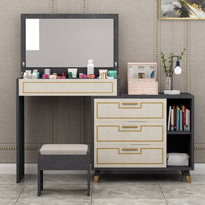 Bedroom Furniture Vanity Modern Corner <b>Dressing</b> <b>Table</b> With <b>Mirror</b> From Indonesia - Product Image 6