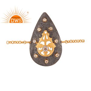 Chaîne à fermoir mousqueton en topaze blanche, pierre précieuse, fabrication de bijoux, fait à la main, 925, vente en gros - Product Image 1