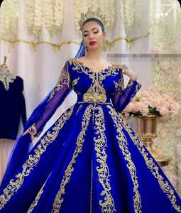 STYLISH PUFFY CAFTAN DRESS WITH EMBROIDERY OF DABKA, CRYSTAL GLASS BEADS,GLASS STONE WORK FOR PARTY-WEAR @ 2022 - Product Image 2