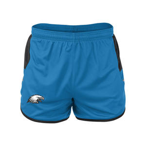 Pantalones cortos informales unisex para correr, tela Oxford ecológica, resistente al agua, forro de malla de secado rápido, estampado de letras bordadas - Product Image 1