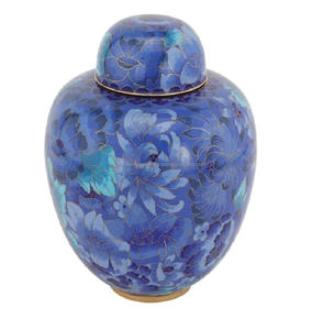 Urnes de crémation pour adultes en laiton les plus vendues et de haute qualité avec marbre bleu fini pour les cendres humaines de la maison funéraire - Product Image 2