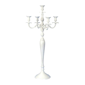 Candelabro dorado de 8 cabezas para boda, 86cm, negro, cristal colgante, dorado - Product Image 1