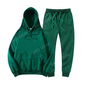 Conjunto de chándal polar de talla grande unisex para hombre, pantalones deportivos informales y sudadera - Product Image 3