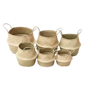 100% ECO FRIENDLY SEA GRASS BASKET/ SEA GRASS VASE/SEA GRASS BELLY BASKET WITH NEW DESIGN AND CHEAPEST PRICE FROM ECO2GO VIETNAM