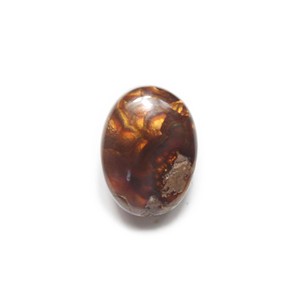 Agate de feu mexicaine naturelle lisse Cabochon forme ovale 11x15MM pierre précieuse - Product Image 1