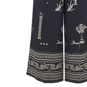 Pantalon décontracté sur mesure grande taille pour femme, nouvelle collection printemps, 100 % coton, taille élastique, jambe large - Product Image 2