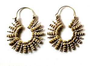 Pendientes de aro de estilo bohemio de oro antiguo, colección al por mayor, pendientes de aro de latón llamativos para fiestas - Product Image 3