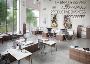 Escritorio moderno para 1 persona, recién llegado, panel de diseño convertible Magenta, construcción de madera, muebles de oficina modulares - Product Image 2