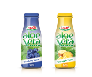 NAWON OEM Purée de jus d'aloe vera 280ml en bouteille de verre avec grenade, fruit de la passion, mangue et corossol 10 Brix - Fournisseur en gros - Product Image 4