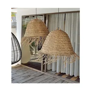 Handicraft Seagrass Straw Lamp Pendant Lamp Hand-woven Straw Lamp /Chandelier Woven Pendant Light For Decoration made in Vietnam