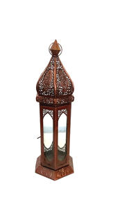 Lanterne en métal argentée faite à la main Nouveau design texturé Bougeoir fantaisie tendance pour la décoration d'événement de jardin à la maison Saint Valentin - Product Image 5