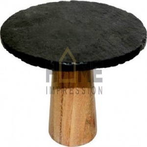 เขากวางโลหะพร้อมฐานไม้ดีไซน์เนอร์ที่ทำจากไม้สำหรับวางเค้กทำจากไม้สไตล์ที่เป็นเอกลักษณ์ของตกแต่งเค้กวันเกิด - Product Image 5