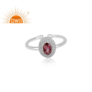 Pink Topaz Gemstone <b>Ring</b> <b>Set</b> Fine 925 <b>Sterling</b> <b>Silver</b> Oval Handmade <b>Ring</b> Wholesaler - Product Image 2