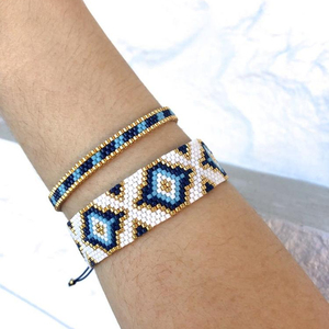Bracelet en perles Miyuki fait main - Bonheur - Product Image 1