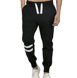 กางเกงแฟชั่นสำหรับผู้ชาย,กางเกงวิ่งบนลู่ขนแกะสีขาวดำพร้อมโลโก้ของคุณเอง - Product Image 2