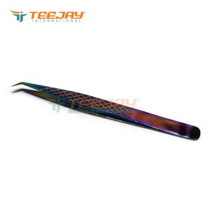 Quewel — pince à épiler Plasma arc-en-ciel, 7mm 45 degrés, embout artisanal fin pour Isolation et Extension de cils classique - Product Image 3