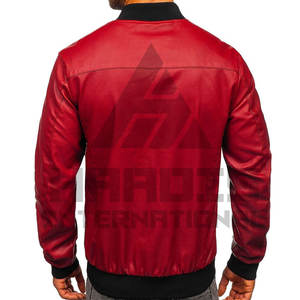 Logotipo personalizado 100% poliéster satén bombardero béisbol chaqueta de invierno chaqueta de los hombres - Product Image 2