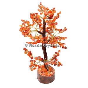 Top Exporter Dealer Supplier of Crystal Carnelian Trunk Golden wire 300 chips Tree - Product Image 1