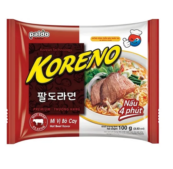 Großhandel köstliche Rindfleisch und Gemüse geschmack Koreanische Instant-Nudeln-Koreno Hotbeef Aroma Nudel