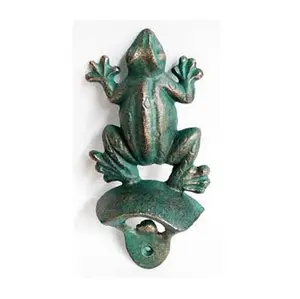 Décapsuleur de tortue métallique décorative en forme de grenouille en fonte faite à la main, classique et moderne