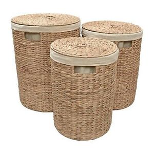 High Quality Handmade Hyacinth Laundry <b>Storage</b> <b>Baskets</b> Hand-Woven Natural For Home Made in Vietnam - Product Image 4